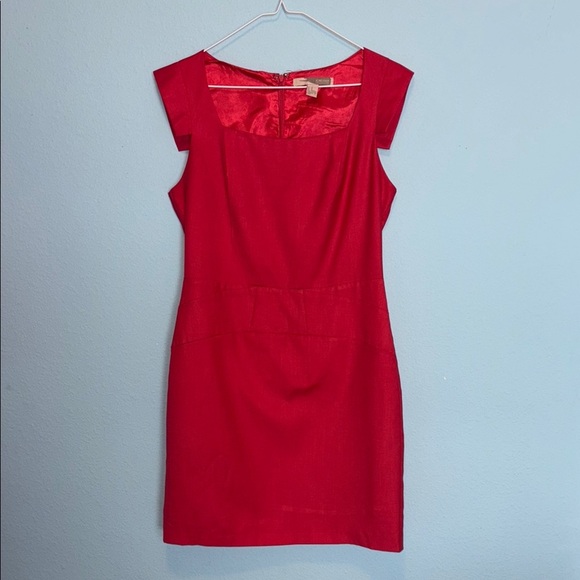Forever 21 Red Sleeveless Sheath Dress Square Neck Mini - Picture 1 of 11